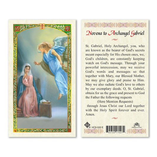 Archangel Gabriel Prayer Card - English