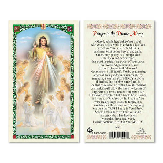 Divine Mercy with Angels Card - English