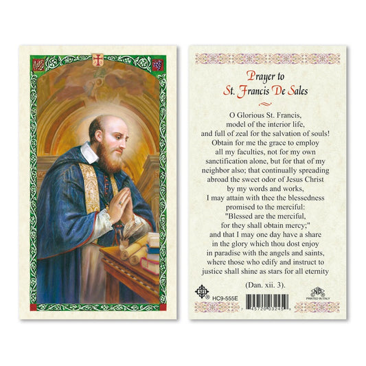 St. Francis de Sales Prayer Card - English