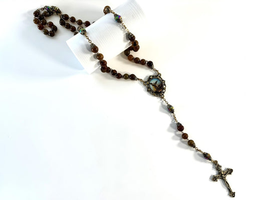 Brown Agate St. Michael Rosary