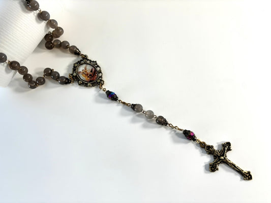 Gray Agate St. Michael Rosary